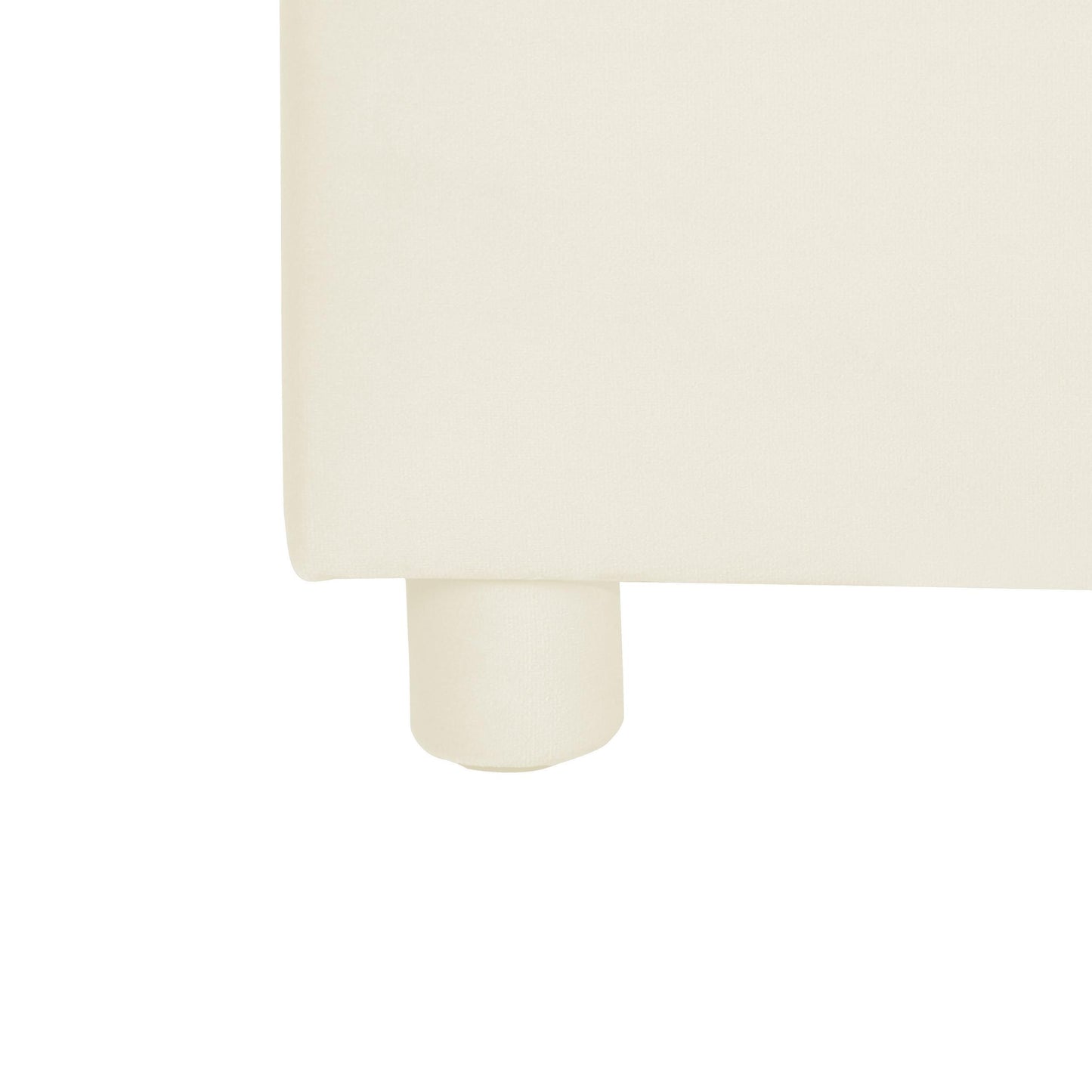 Gumdrop Cream Velvet Bed in Full