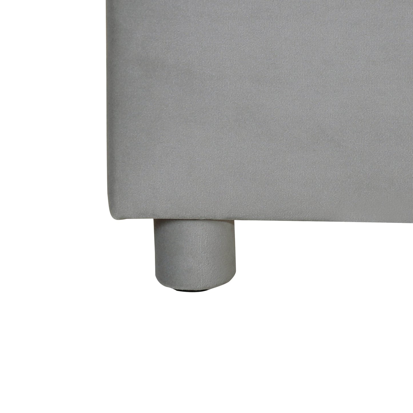 Gumdrop Grey Velvet Bed in Queen