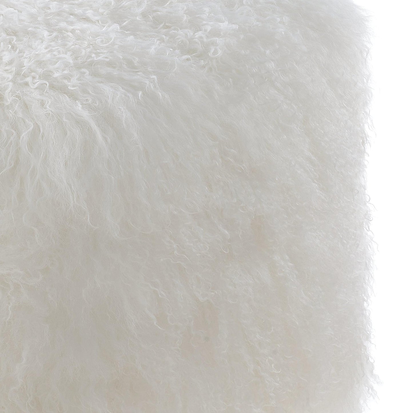 Tibetan Sheep White Pouf
