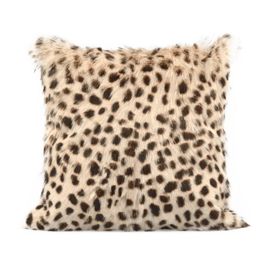 Leopard Print Goatskin 20" Pillow