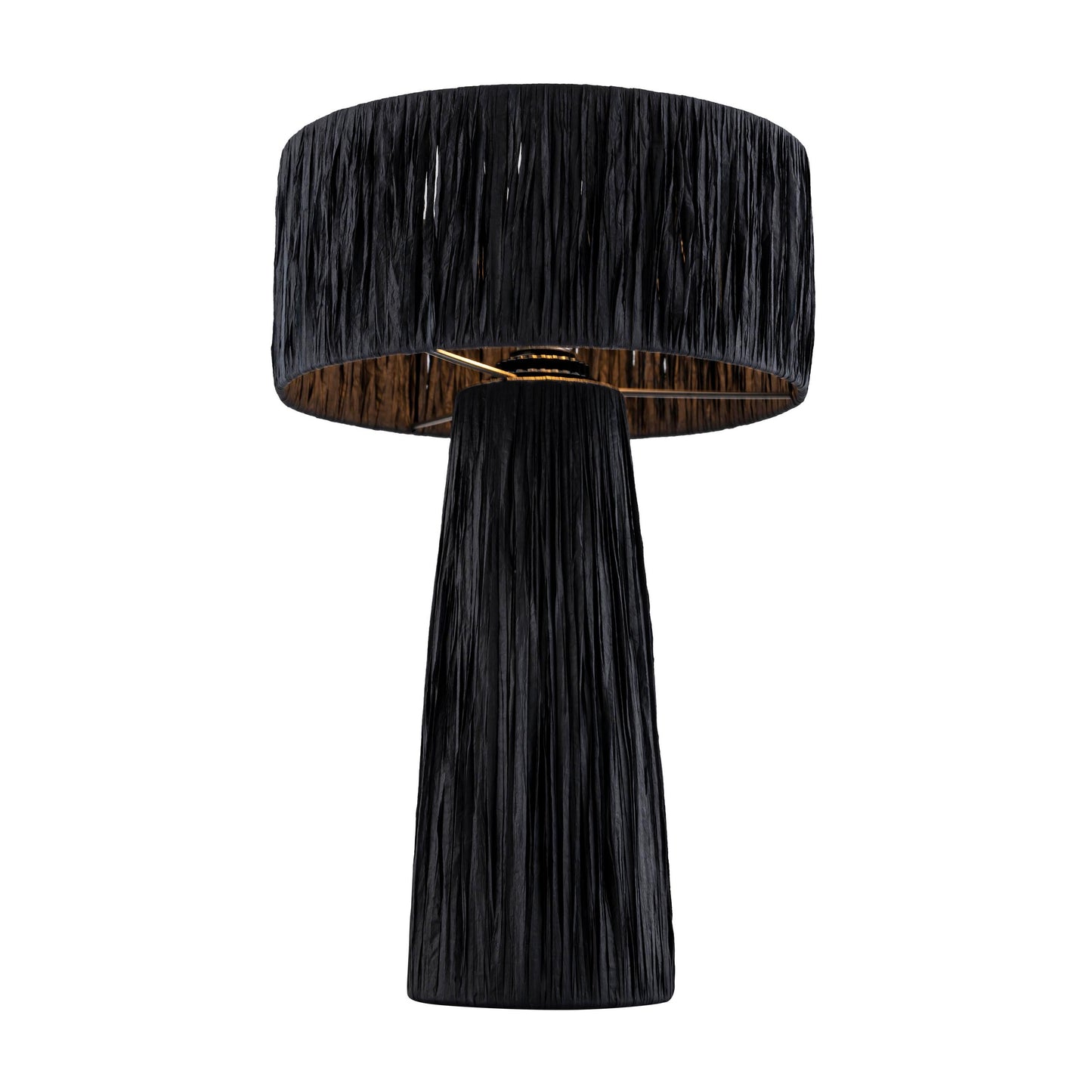 Shelby Raffia Black Table Lamp