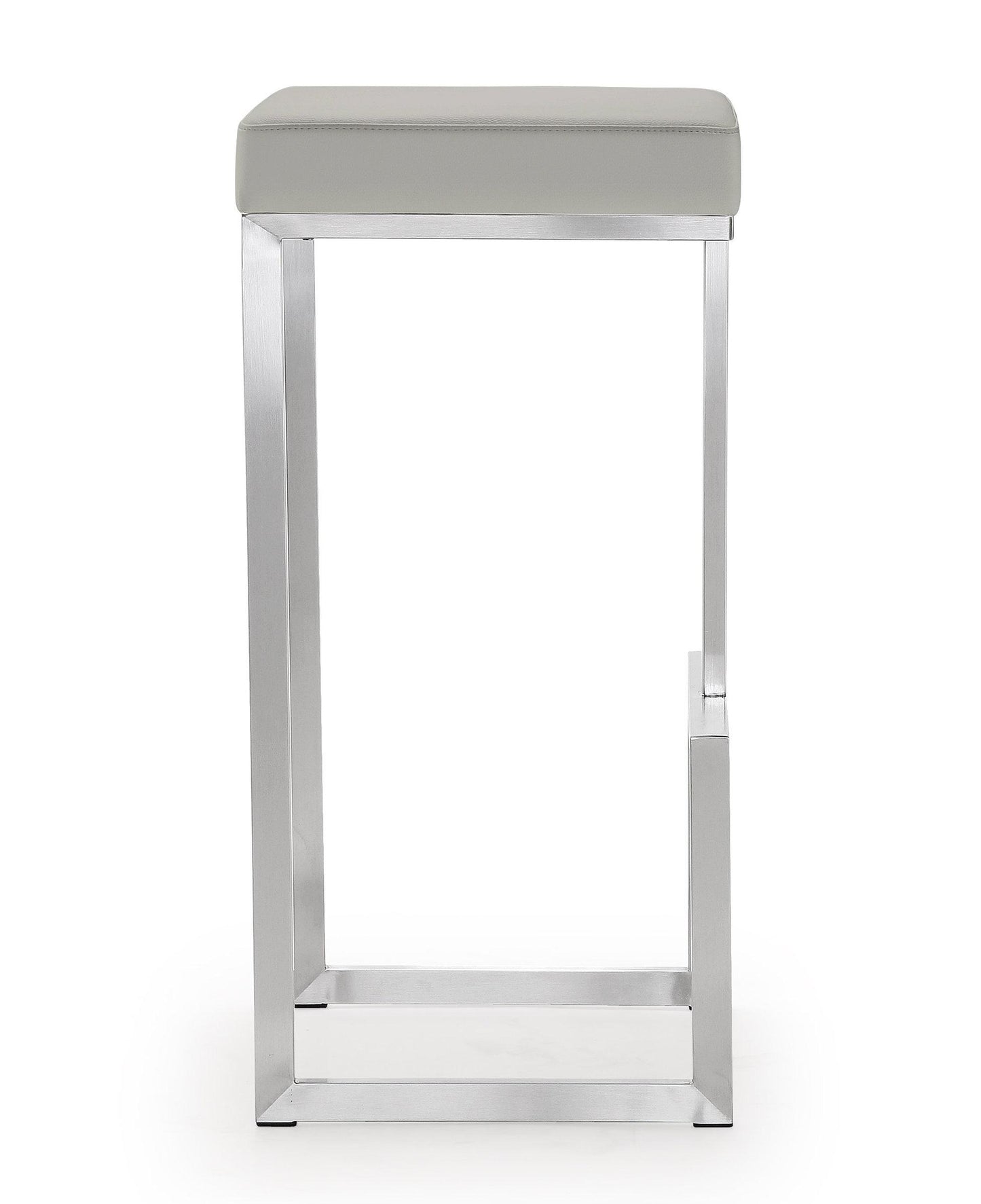 Ferrara Light Grey Steel Barstool (Set of 2)