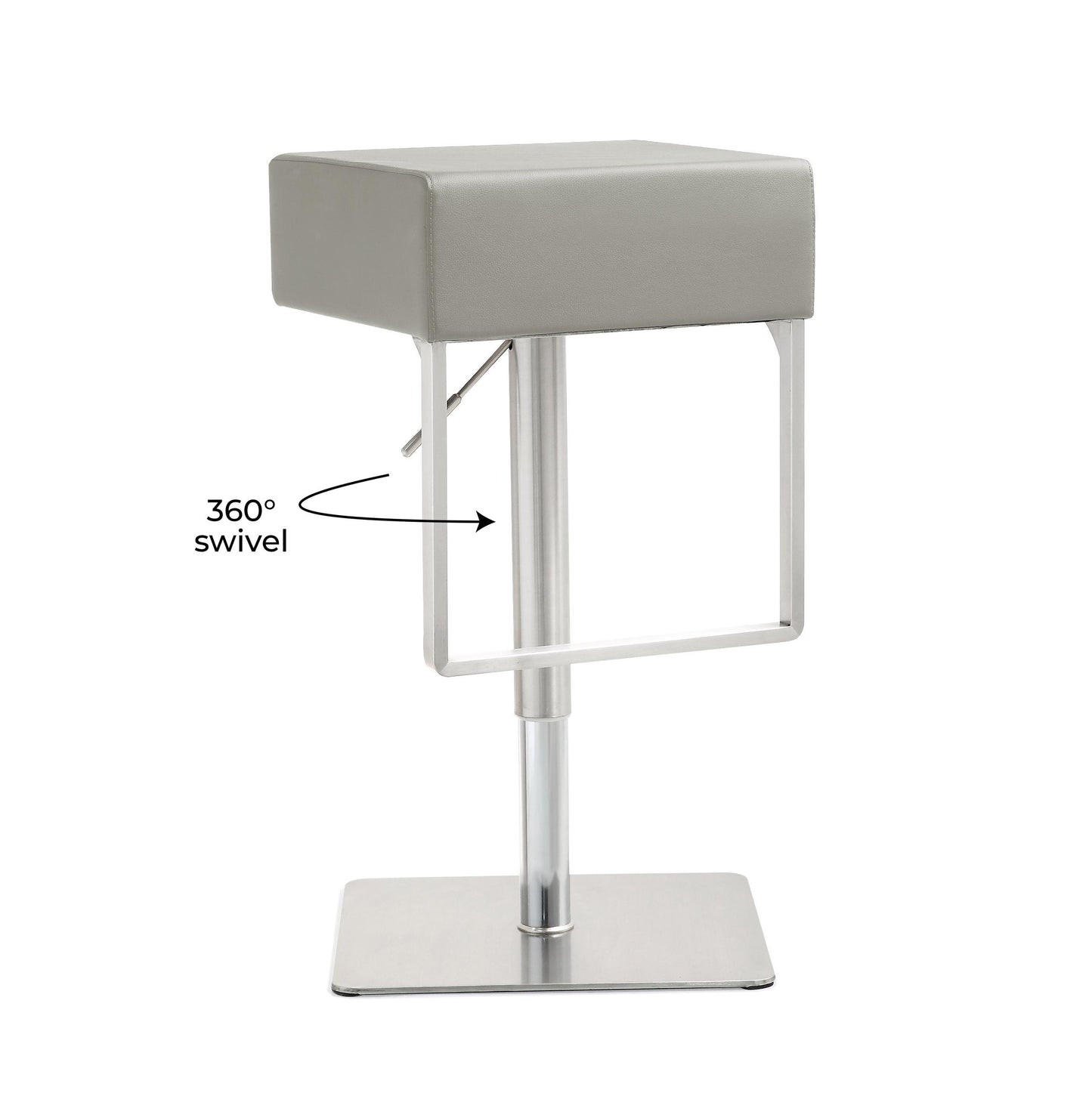 Seville Light Grey Steel Barstool