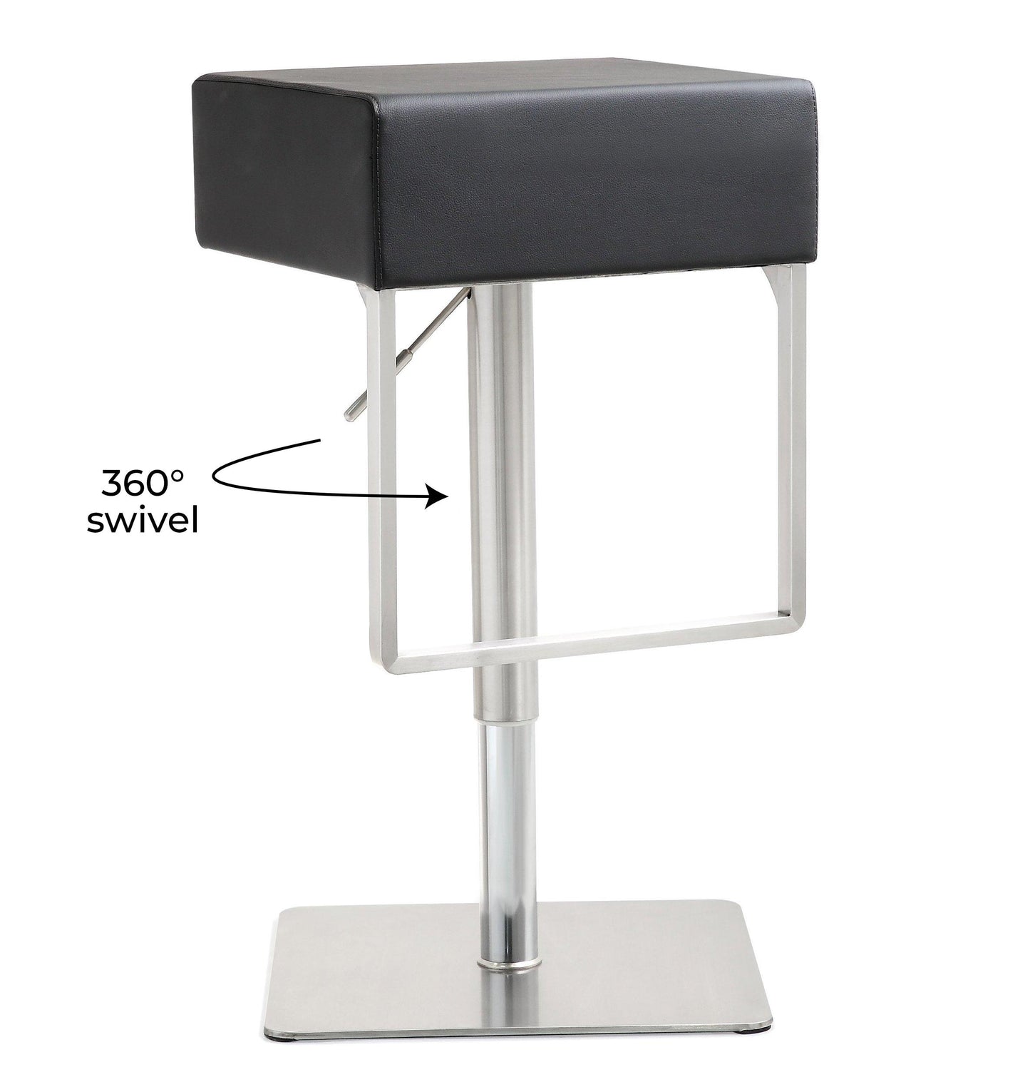Seville Black Steel Barstool