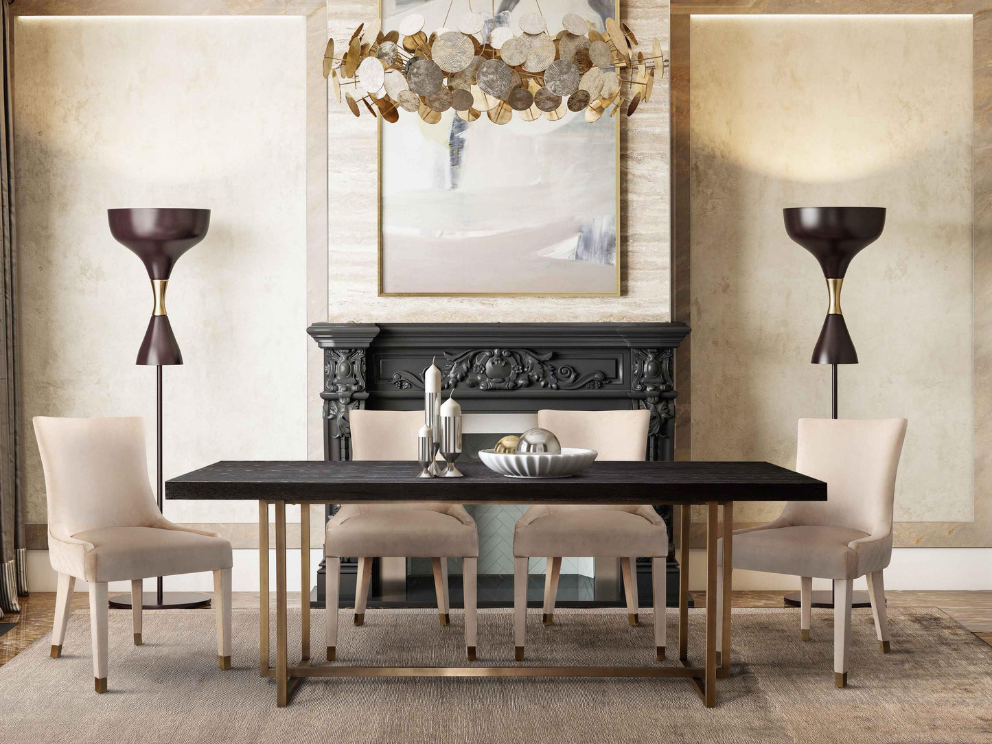 Mason Black 79" Dining Table