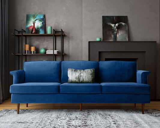 Porter Navy Velvet Sofa