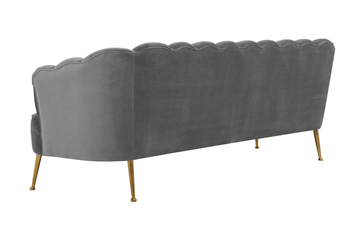 Daisy Petite Grey Velvet Sofa