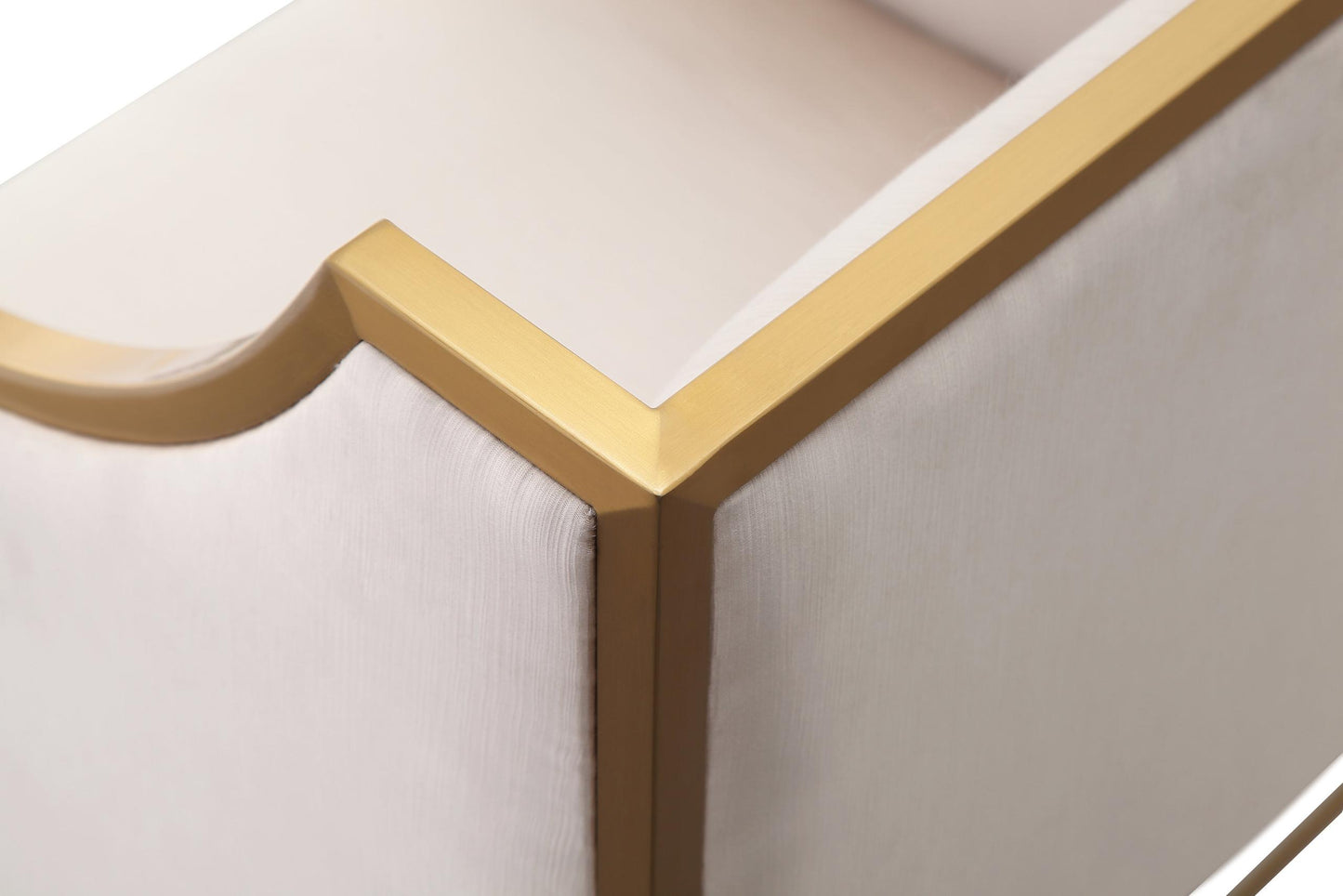 Atara Cream Velvet Gold Chair