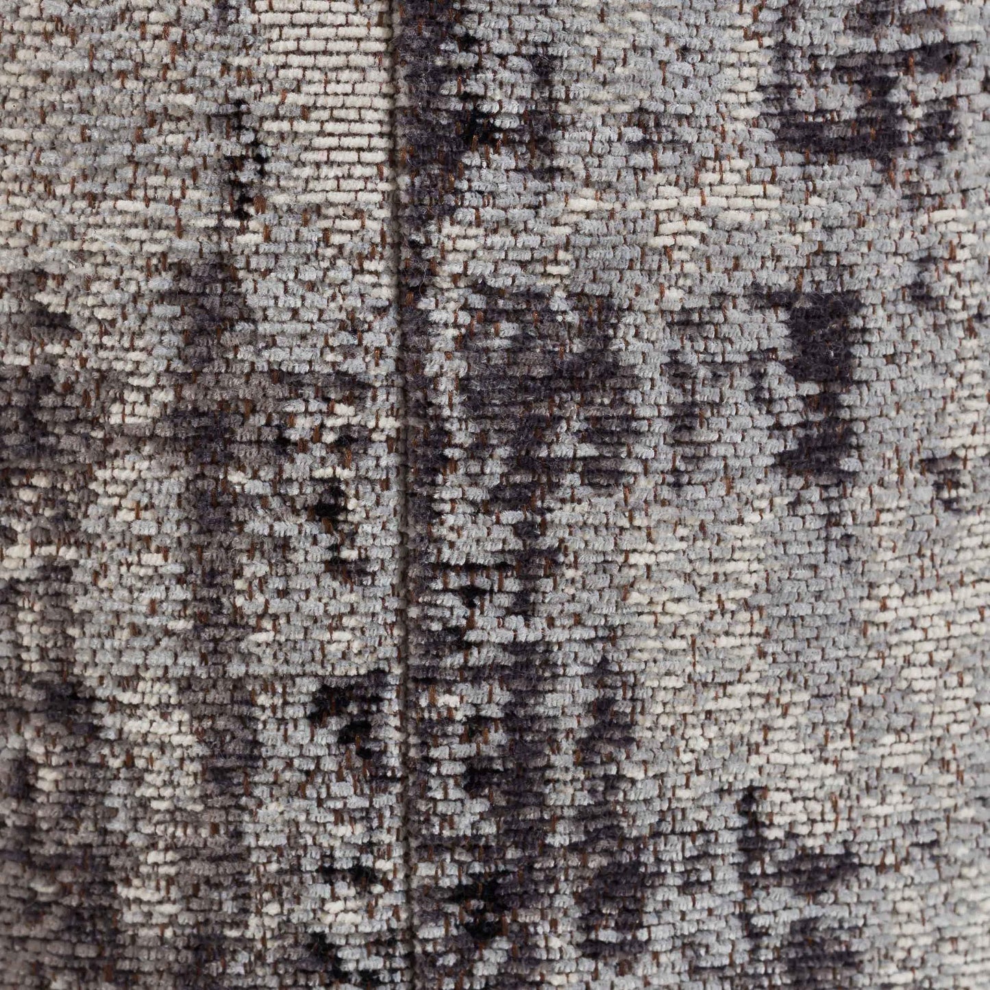 Chenille Cotton Jacquard Pouf