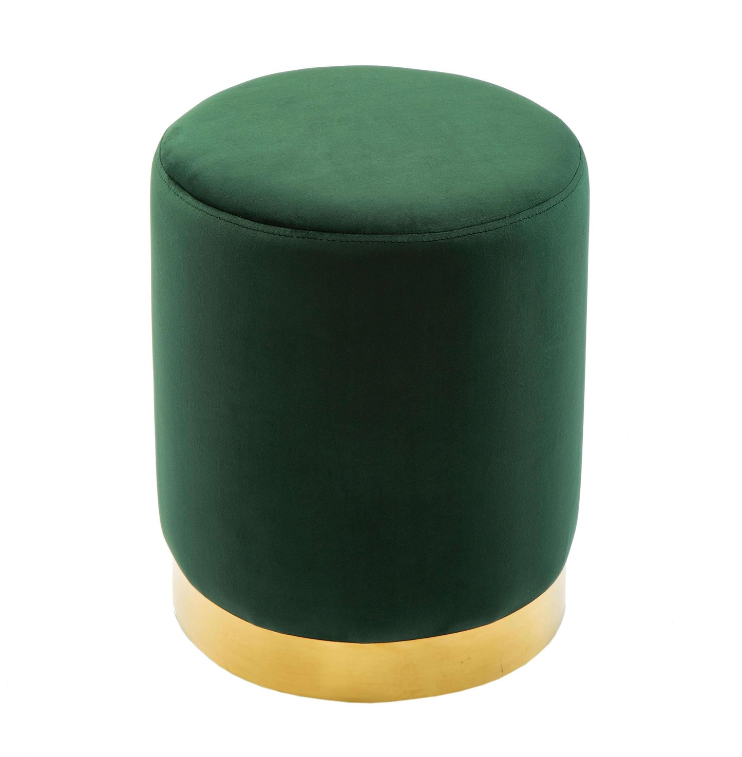 Pri Forest Green Velvet Ottoman