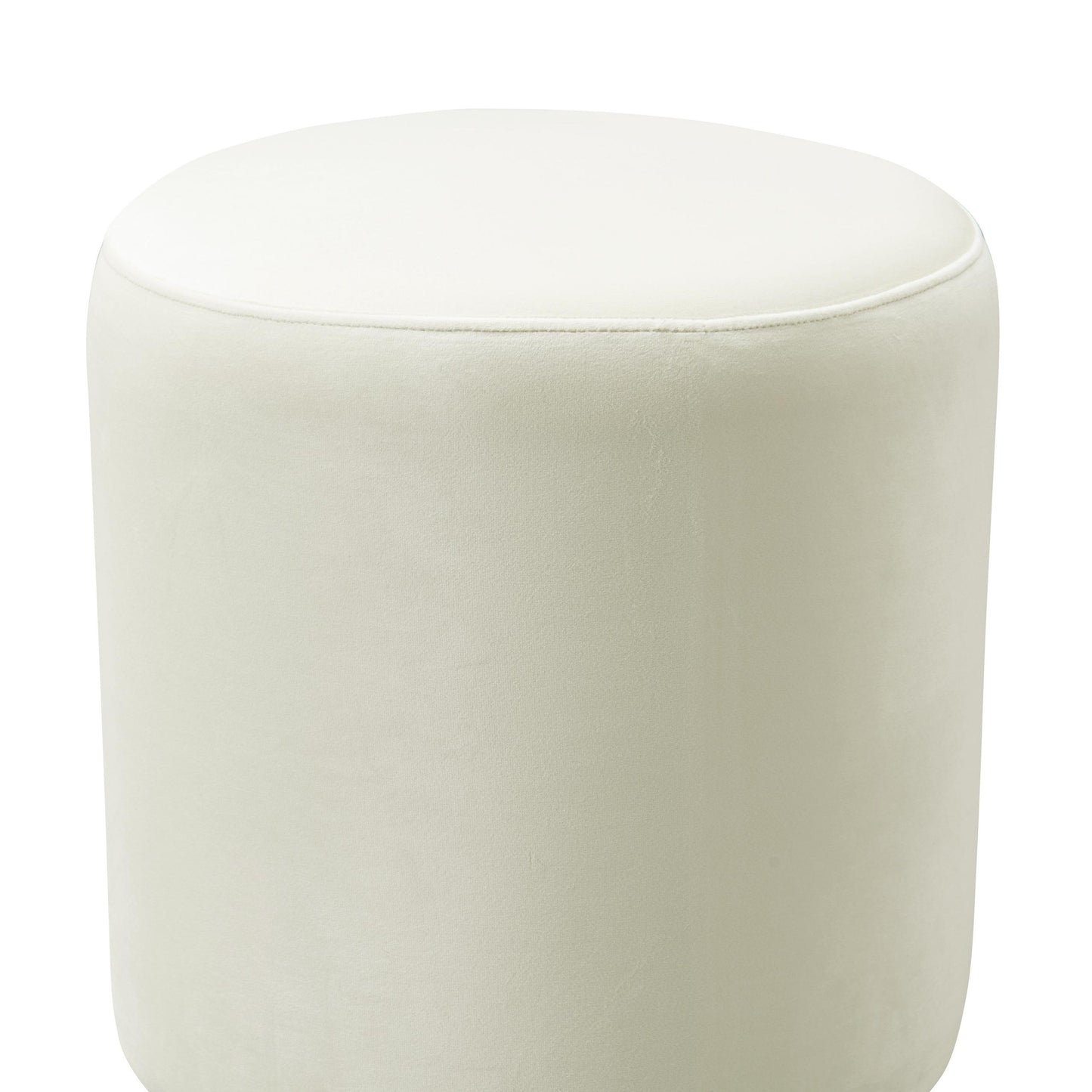 Opal Cream Velvet Ottoman