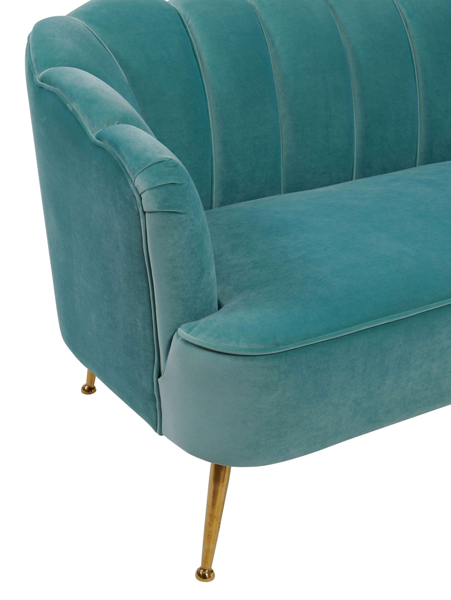 Daisy Petite Sea Blue Velvet Settee