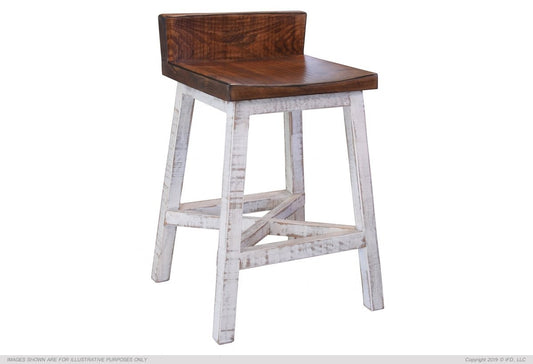 Two Tone 24" Wooden Stool