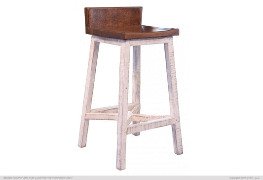 Two Tone 30" Wooden Stool