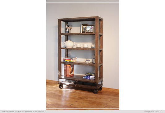 70" Bookcase with 4 shelves & Casters