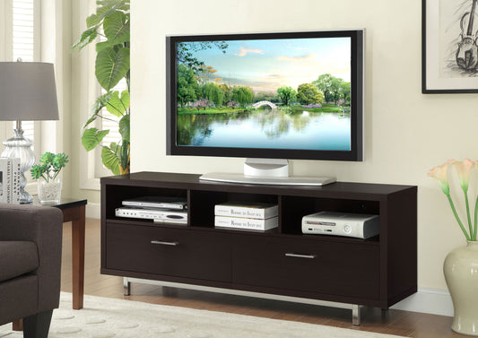 Casey 2-drawer Engineered Wood 60-inch TV Stand Cappuccino