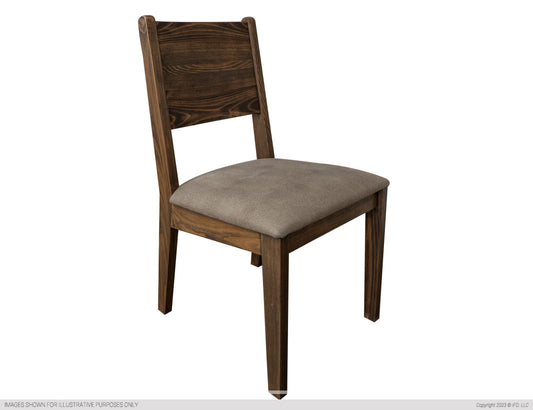 Wooden Chair, upholstered seat.