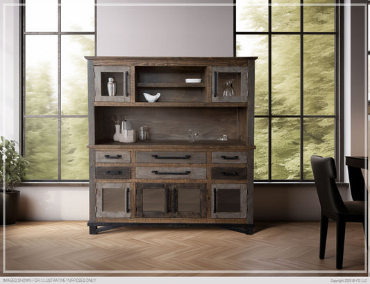 6 Drawer, 6 Doors Buffet & Hutch