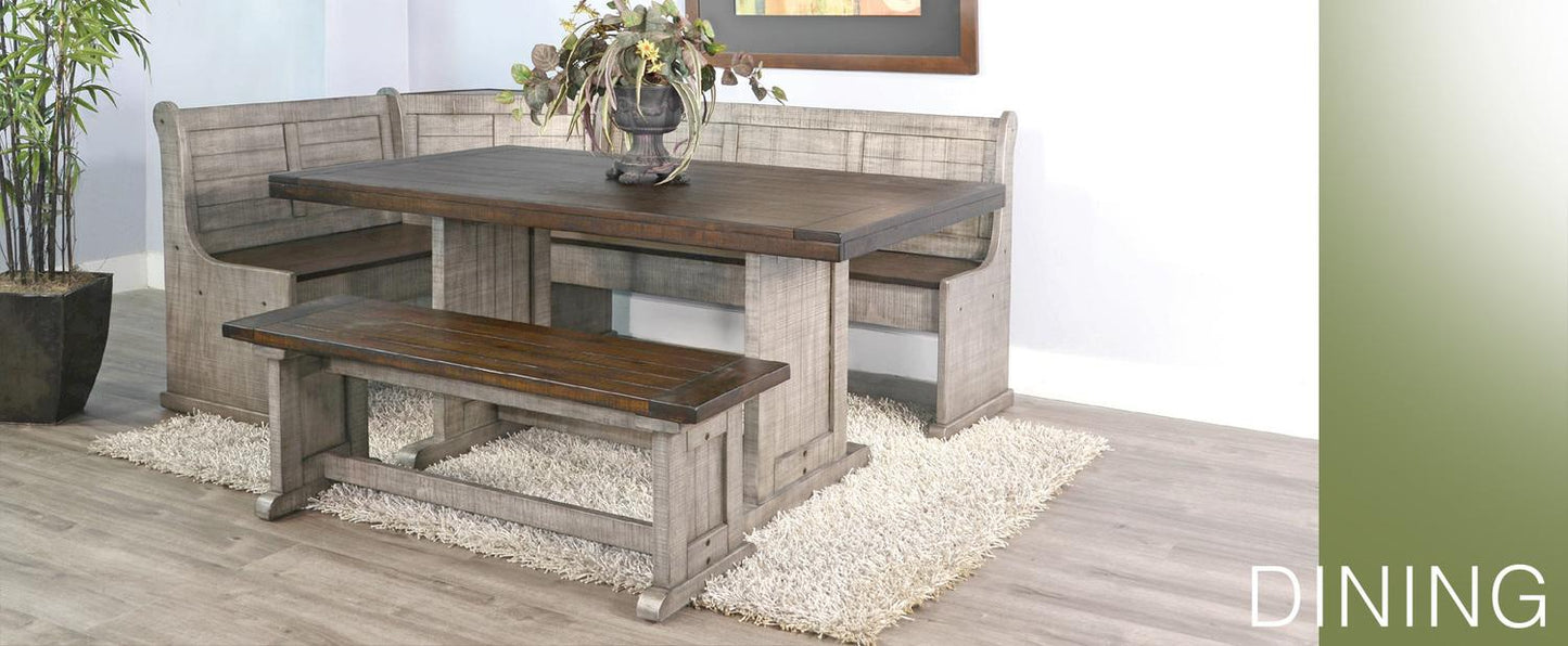 Homestead Hills Side Bench w/ Wood Seat