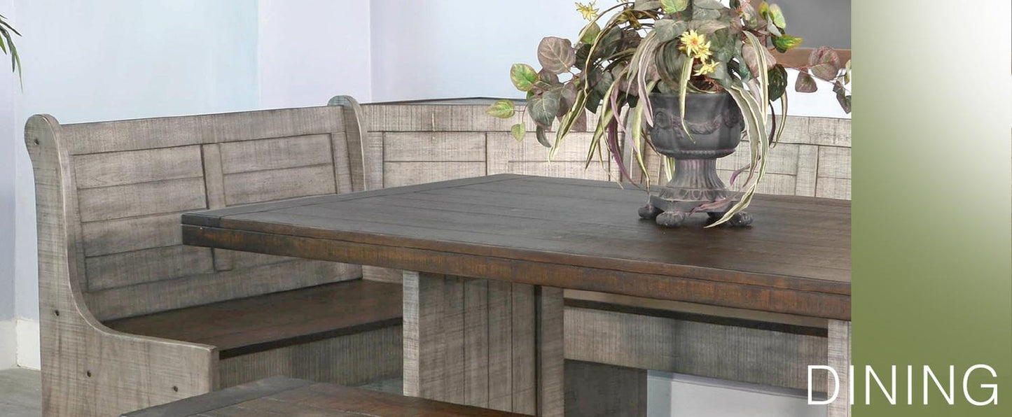 Homestead Hills Side Bench w/ Wood Seat