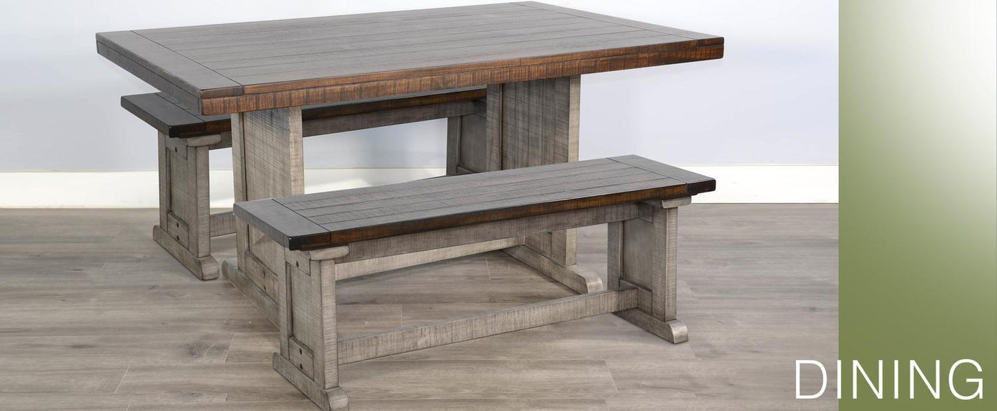 Homestead Hills Side Bench w/ Wood Seat