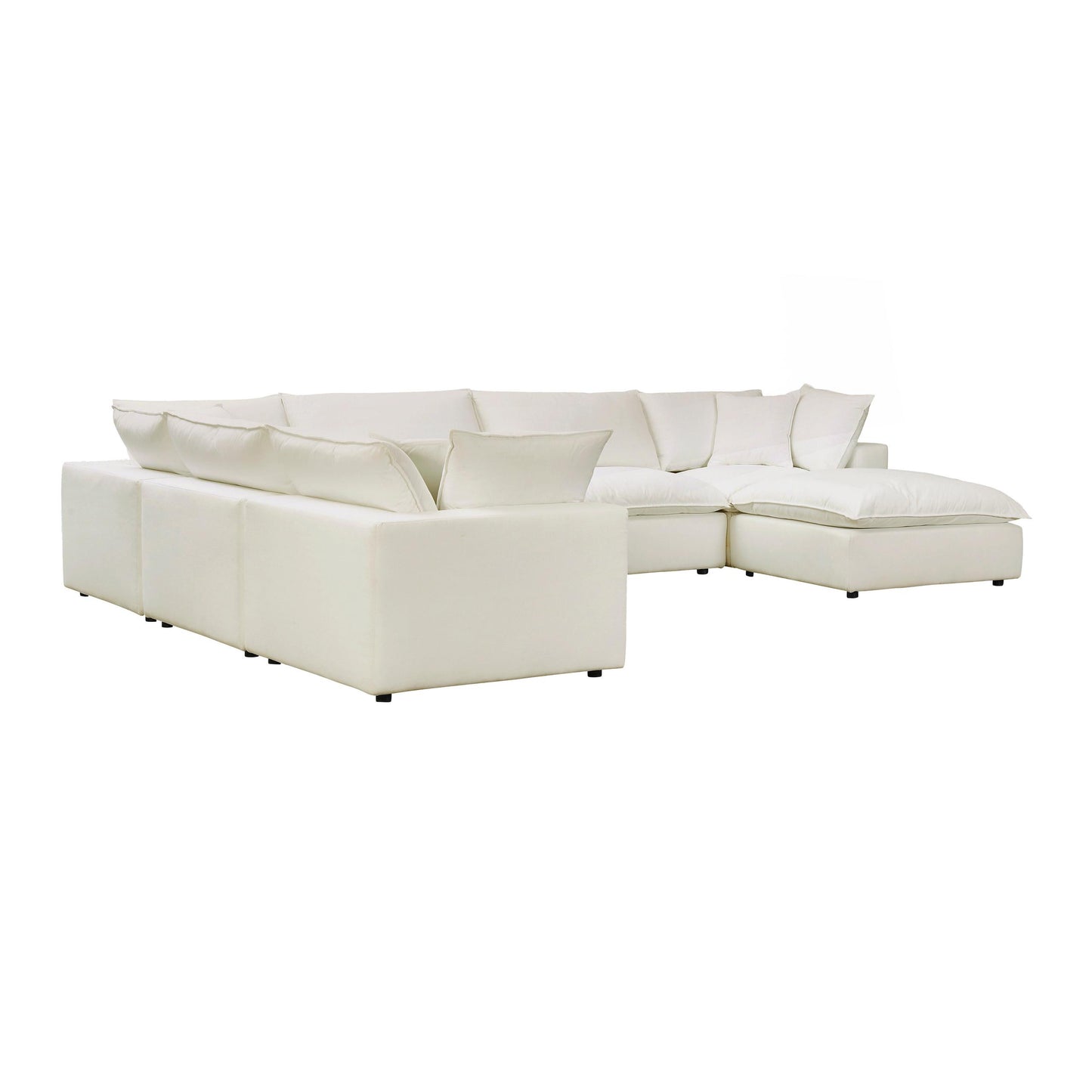 Cali Natural Modular 7 Piece Large Chaise Sectional