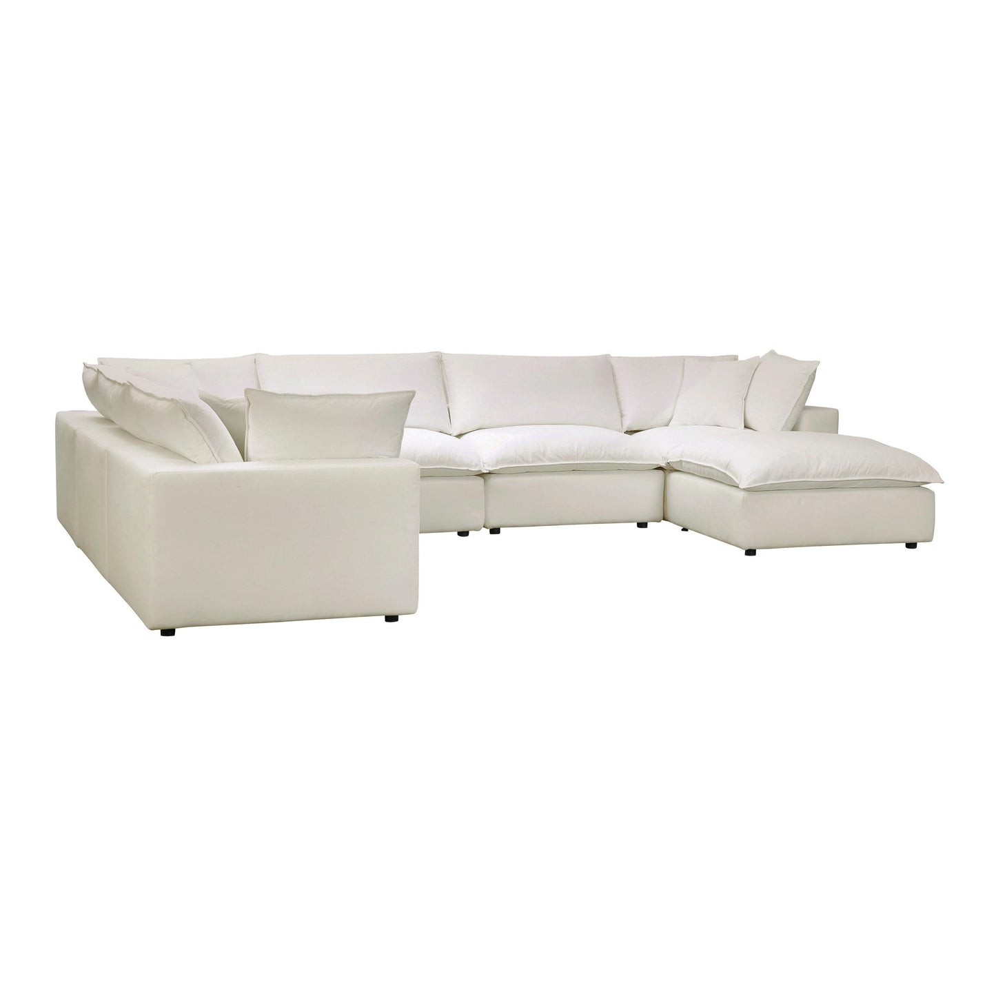Cali Natural Modular 7 Piece Large Chaise Sectional