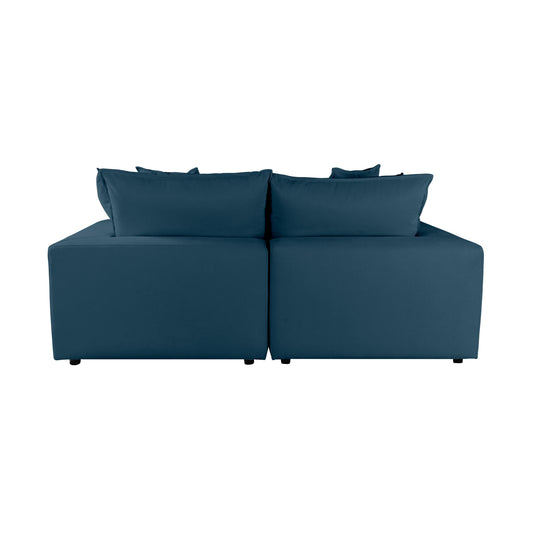 Cali Navy Modular 2 Piece Loveseat