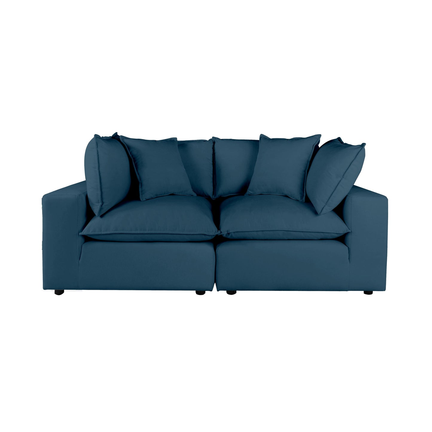 Cali Navy Modular 2 Piece Loveseat