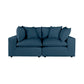 Cali Navy Modular 2 Piece Loveseat