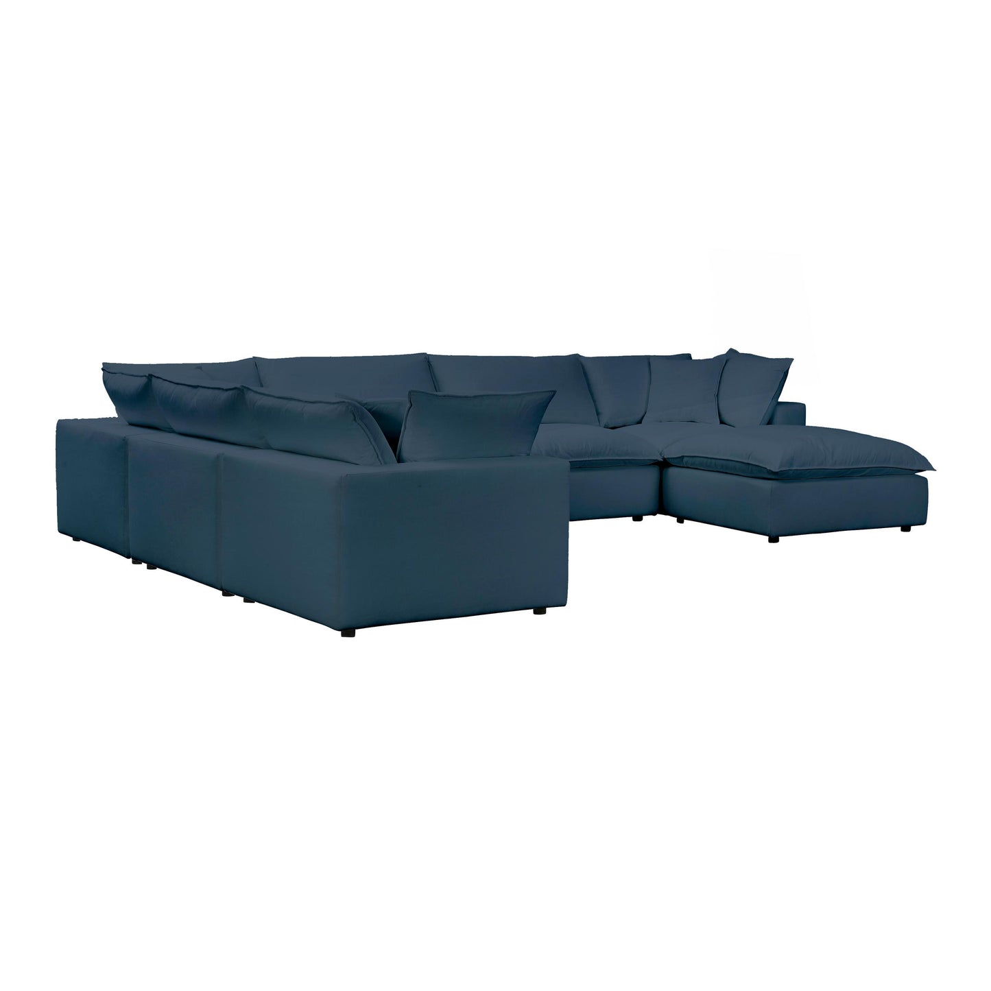 Cali Navy Modular 7 Piece Large Chaise Sectional