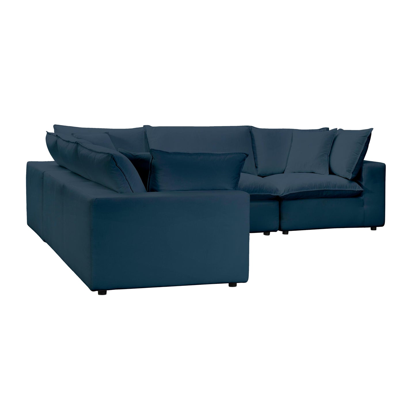 Cali Navy Modular 5 Piece L-Sectional
