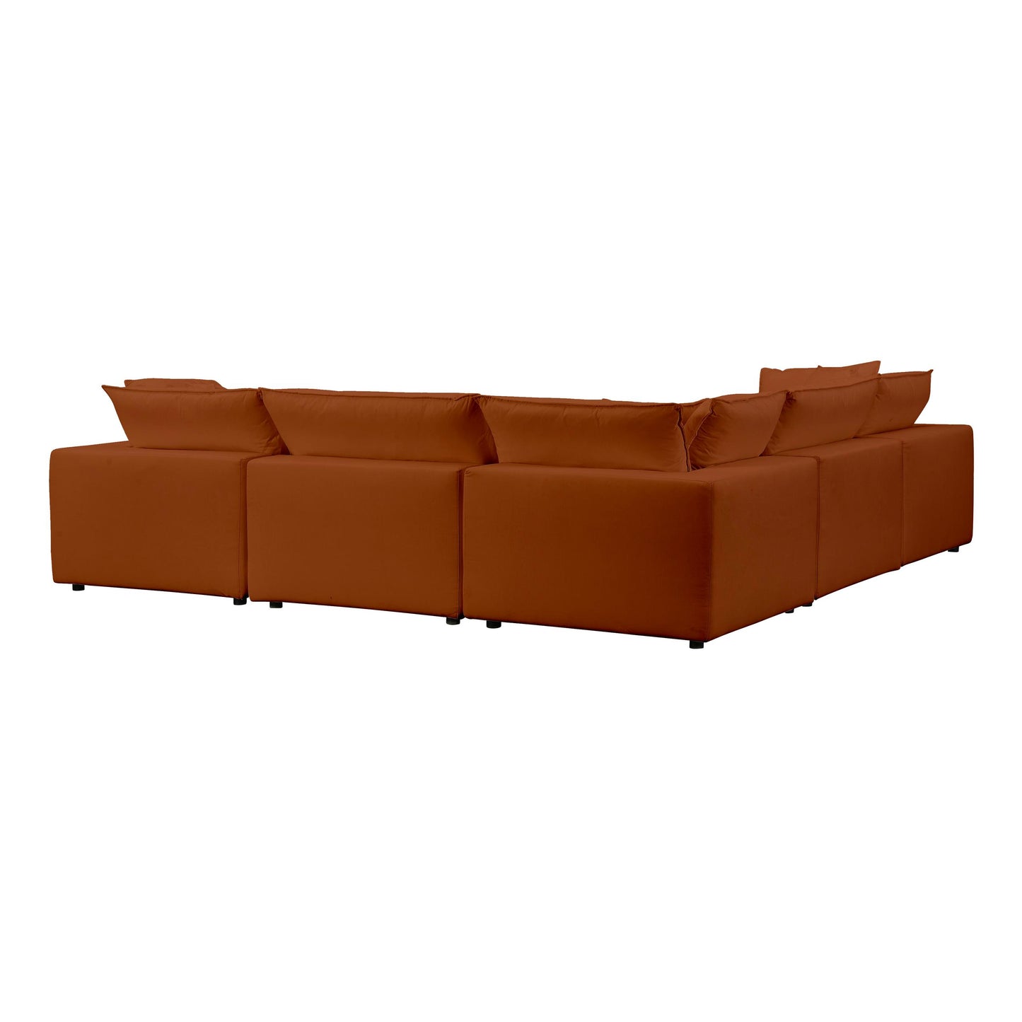 Cali Rust Modular 5 Piece L-Sectional