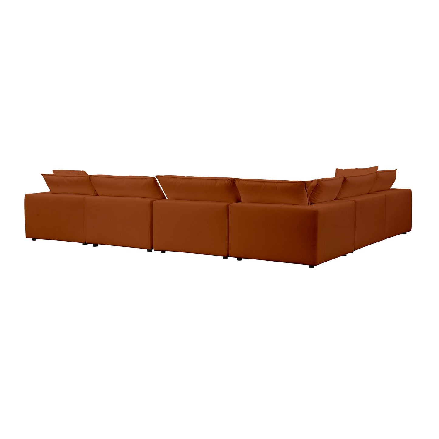 Cali Rust Modular 7 Piece Large Chaise Sectional