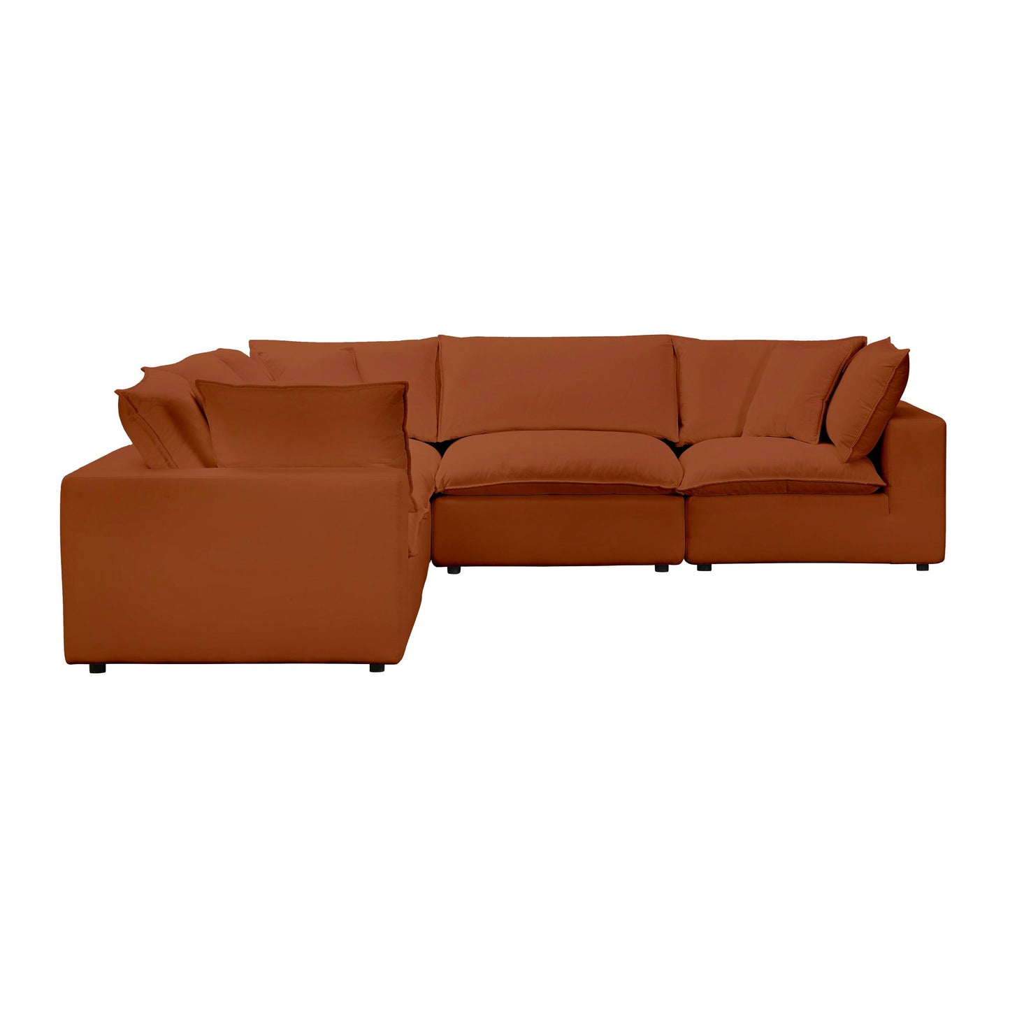 Cali Rust Modular 5 Piece L-Sectional