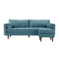 Cave Dusty Blue Velvet Sectional