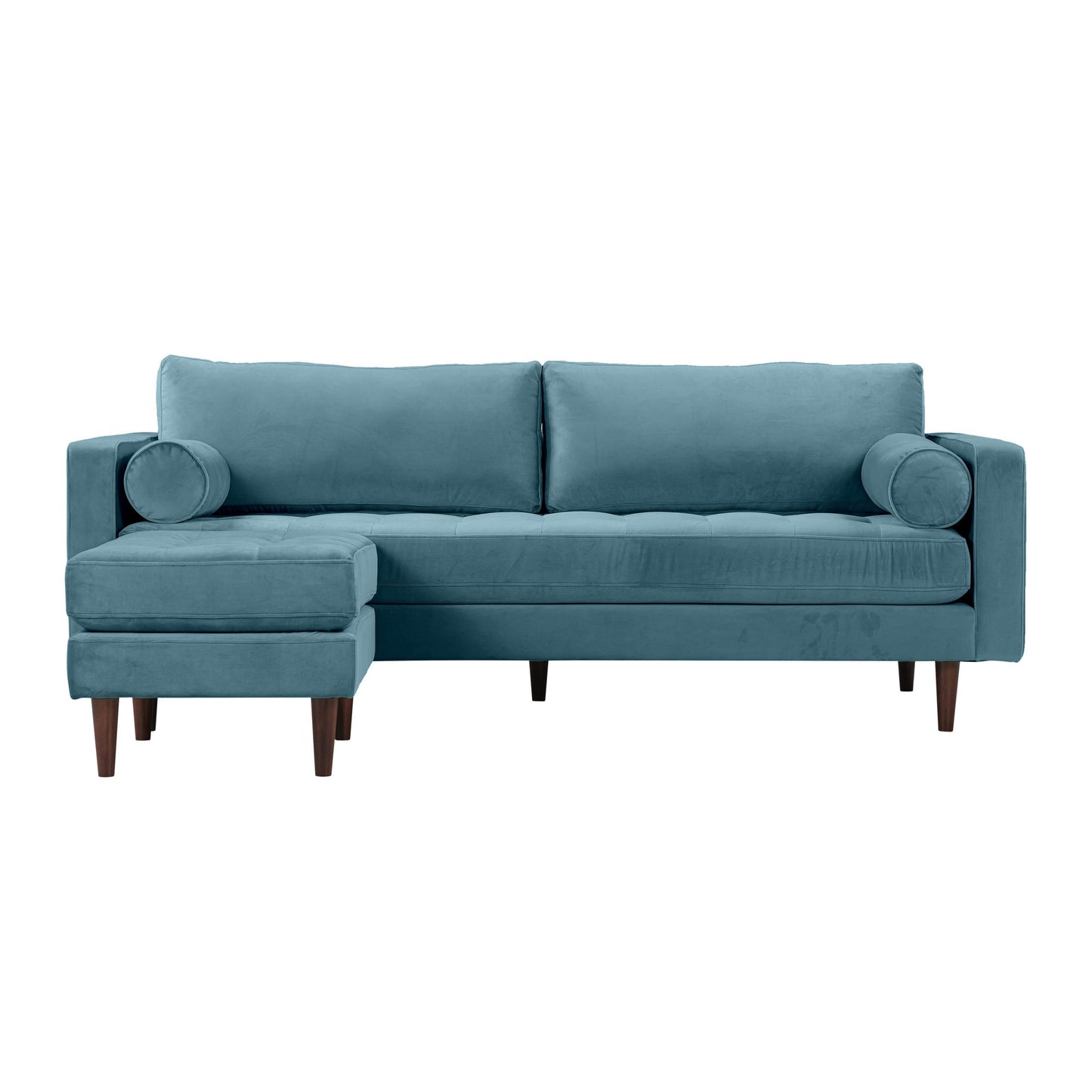 Cave Dusty Blue Velvet Sectional
