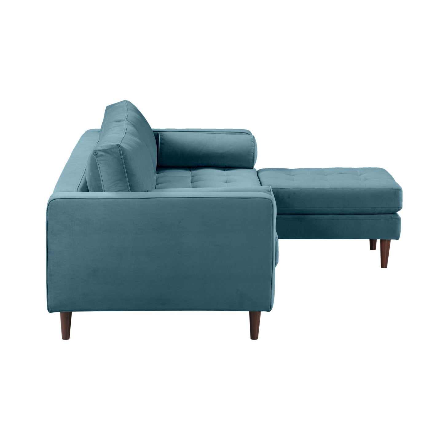 Cave Dusty Blue Velvet Sectional