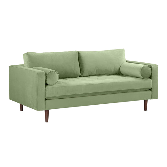 Cave Sage Green Velvet Loveseat