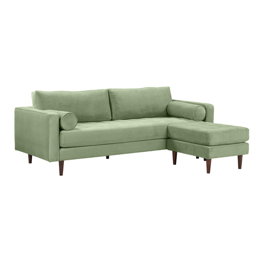 Cave Sage Green Velvet Sectional
