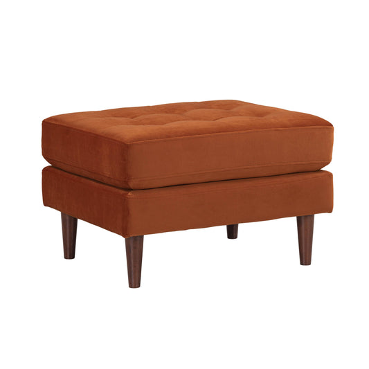 Cave Burnt Sienna Velvet Ottoman