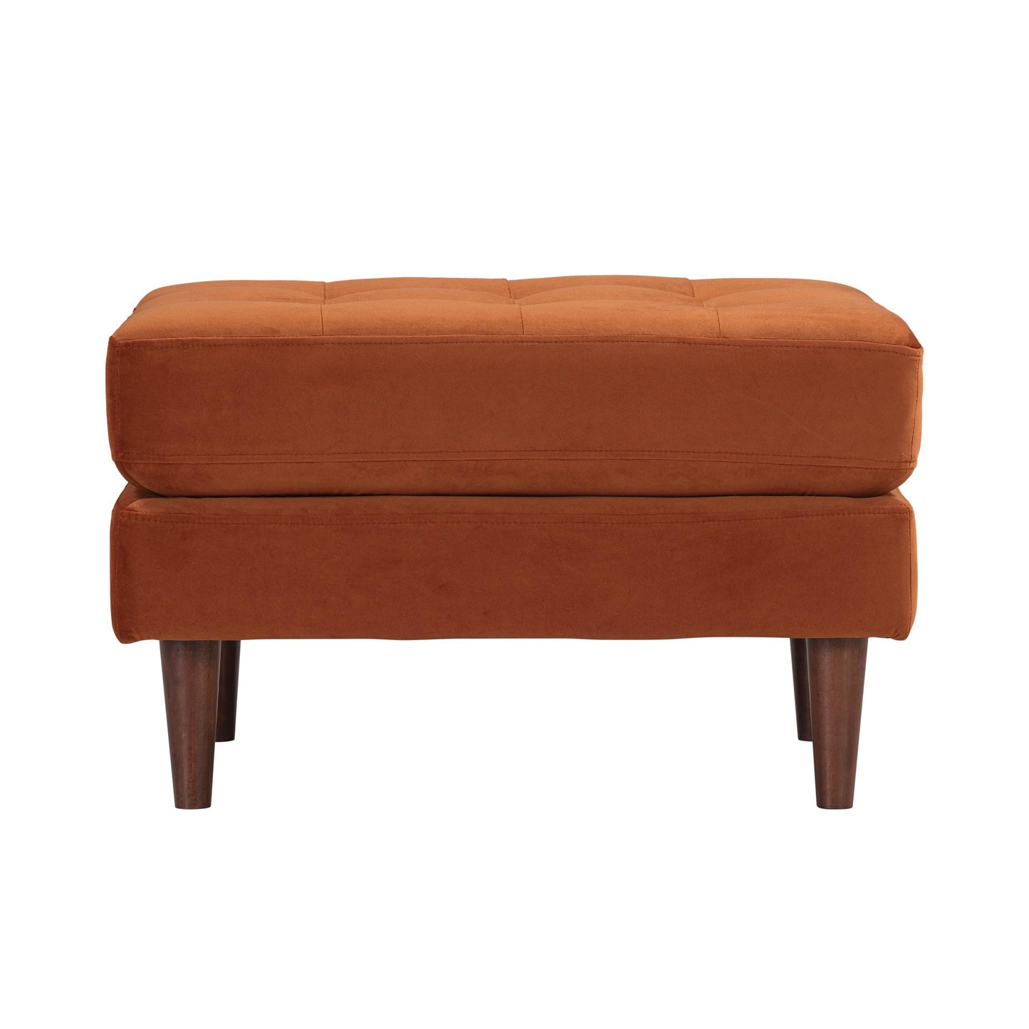 Cave Burnt Sienna Velvet Ottoman