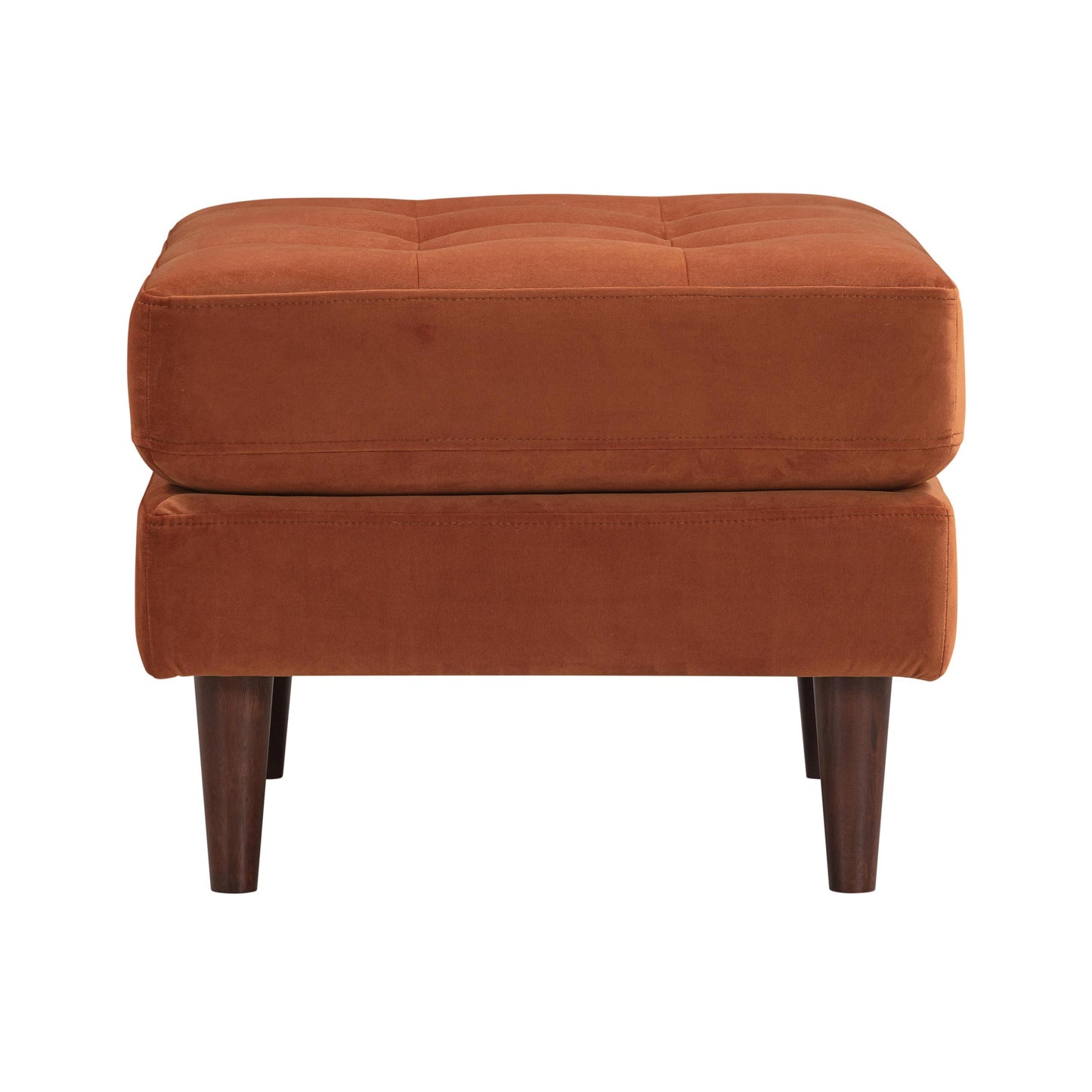Cave Burnt Sienna Velvet Ottoman