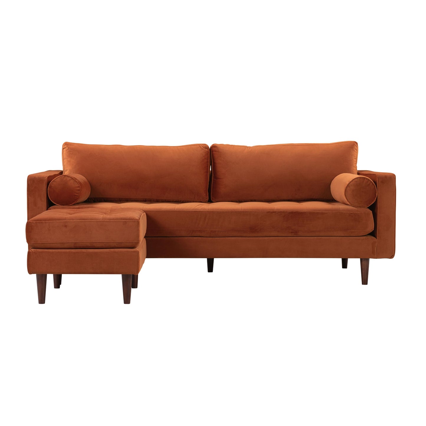 Cave Burnt Sienna Velvet Sectional