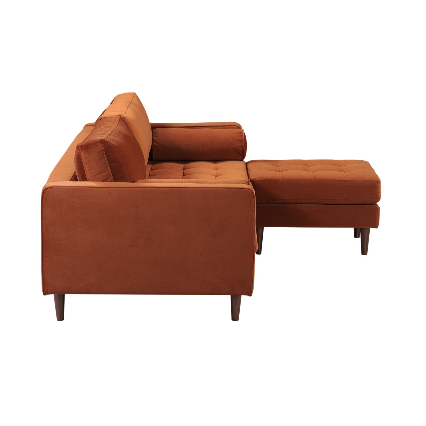 Cave Burnt Sienna Velvet Sectional