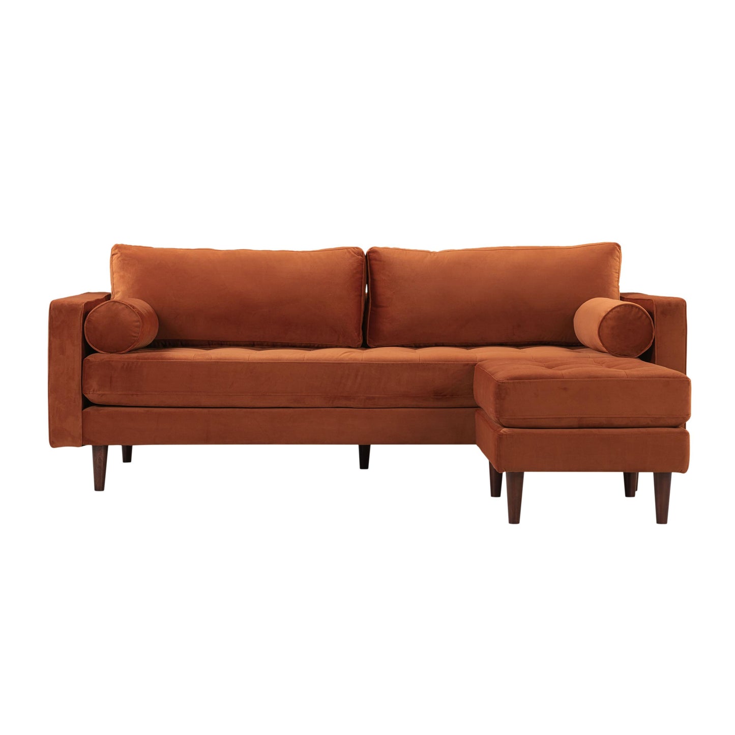 Cave Burnt Sienna Velvet Sectional