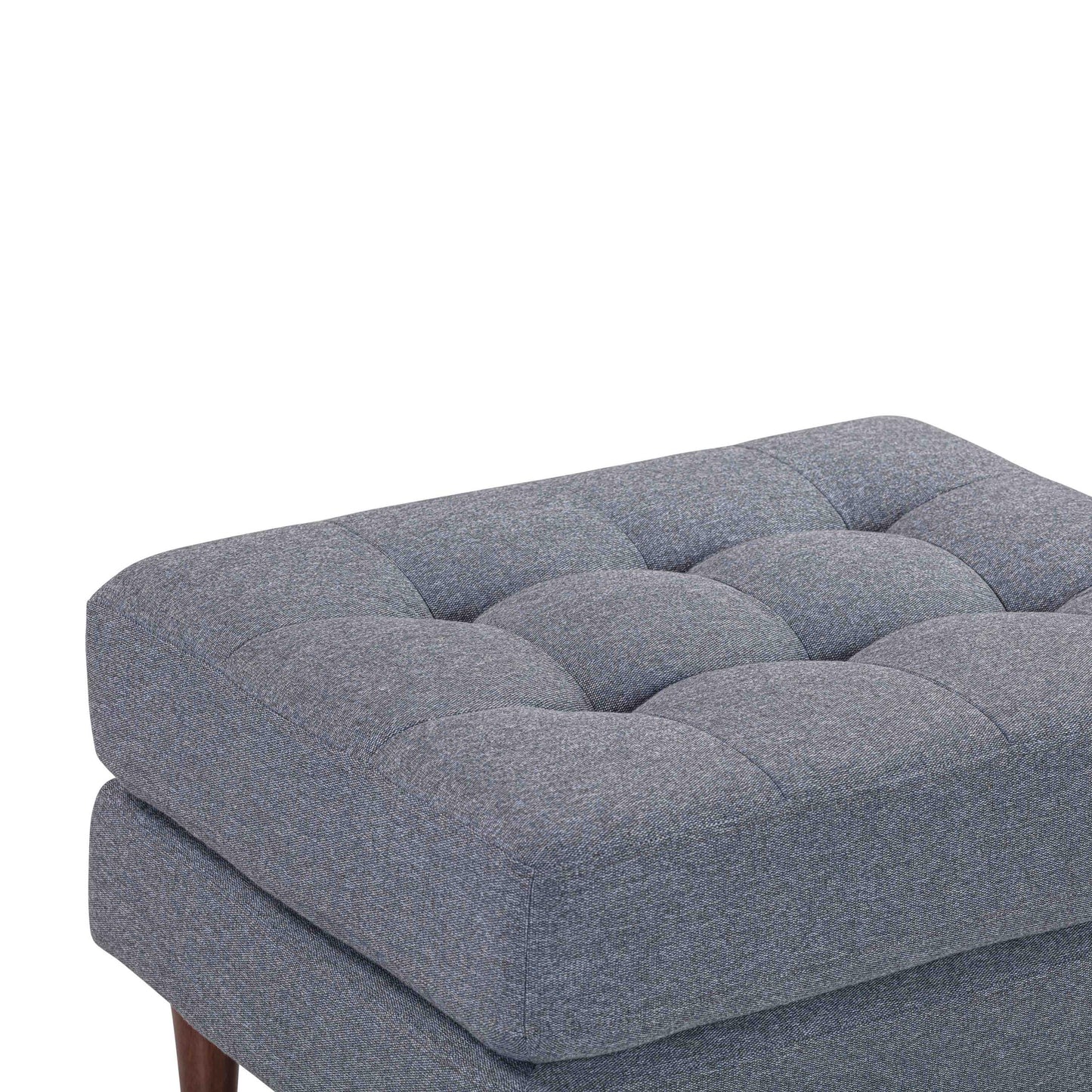 Cave Navy Tweed Ottoman
