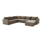 Willow Taupe Modular 7 Piece Large Chaise Sectional