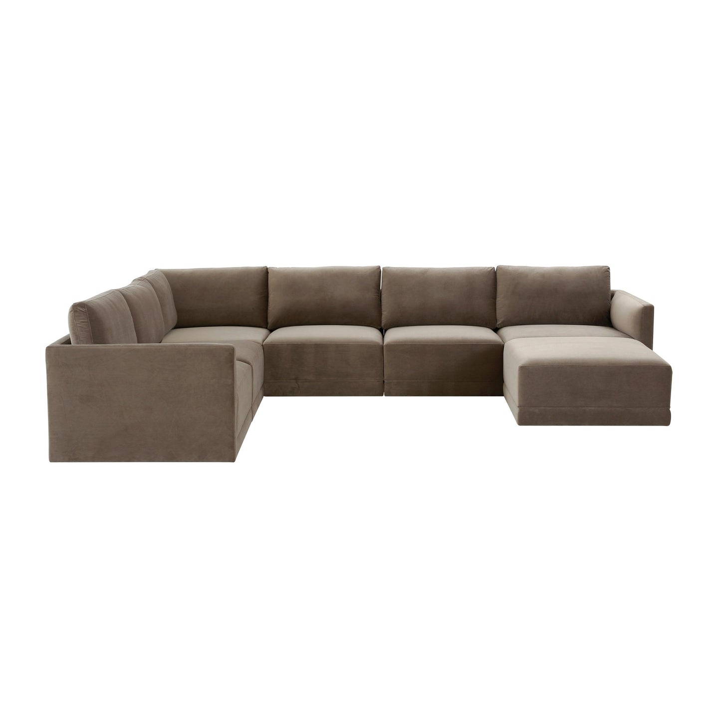 Willow Taupe Modular 7 Piece Large Chaise Sectional