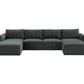 Willow Charcoal Modular 6 Piece U Sectional